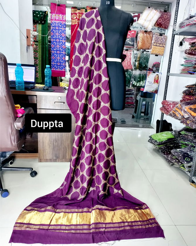 Lagadi Patta Chanderi Silk Designer Dupatta Wholesale Shop In Surat
